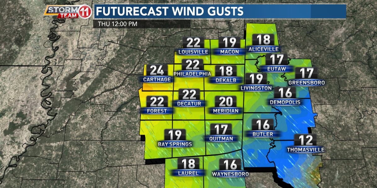 Windy Thursday A cloudy and windy Thursday ahead of weekend rainfall