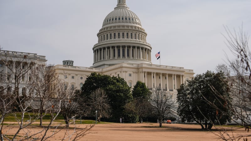 The Capitol is seen in Washington, Saturday, Jan. 3, 2026, after the U.S. captured Venezuelan...