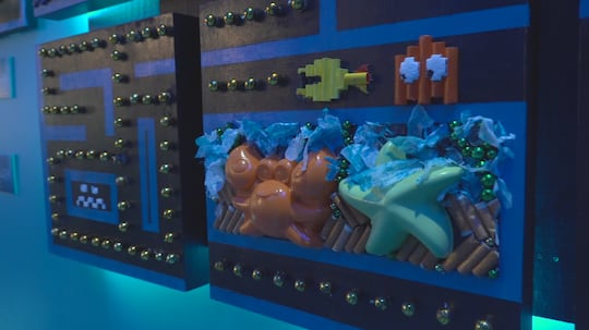 Each ghost character in the piece represents a specific type of plastic commonly found in the...