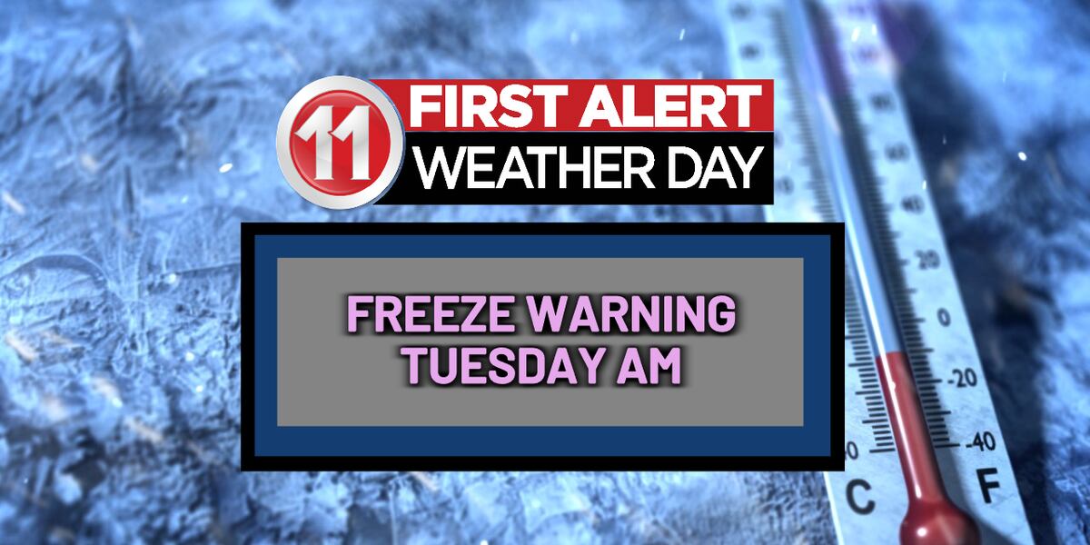 Tuesday Cold Tuesday morning will be freezing cold!