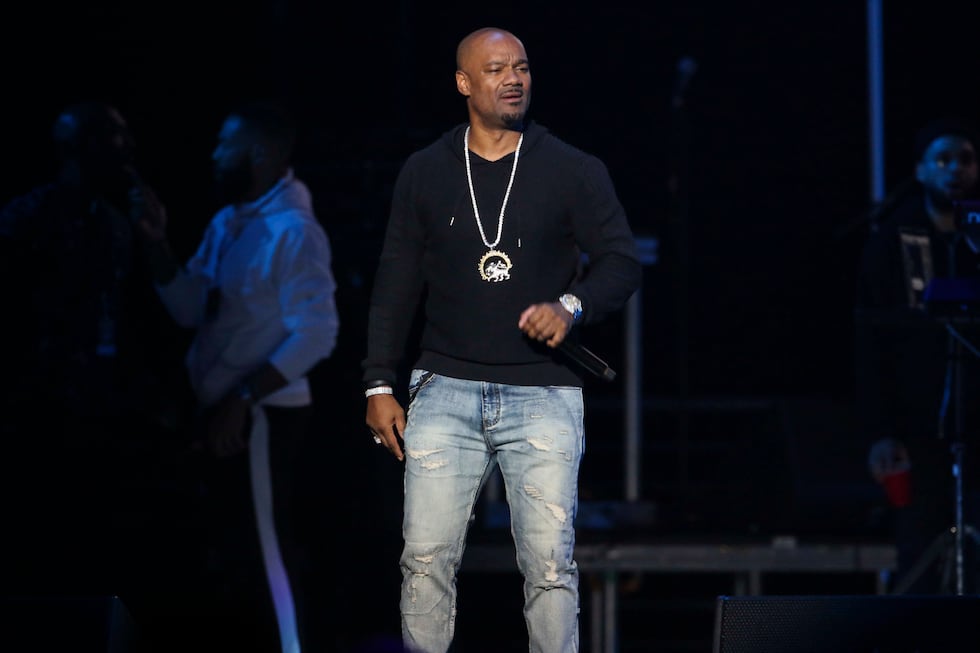 Big Tigger performs during the Bud Light Super Bowl Music Fest EA SPORTS BOWL at State Farm...