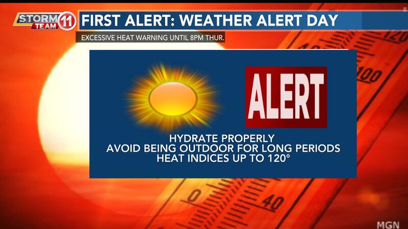 Hot Weather Incoming Alert Weather Alert Day! Excessive Heat Warnings in effect the next couple of day