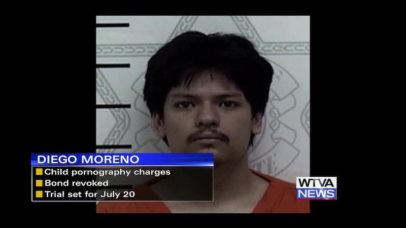Diego Moreno, an Ecru man accused of possessing child pornography, has been detained because...
