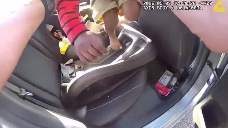 A sheriff's deputy rescued a todler who was left in a hot car while temperatures outside were...